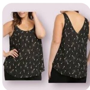 TORRID Sleevesless Champain Bottle Print Light Weight Tank Top Plus size…